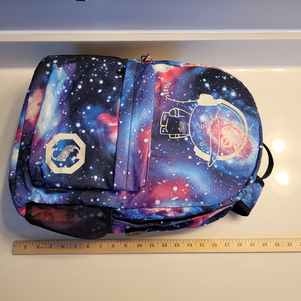 Sensky & Style Galaxy Print Anime Music Lover Lightweight Roomy Padded Backpack - Picture 16 of 16
